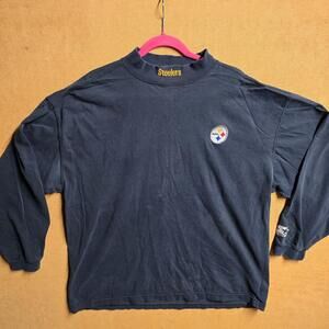 Vintage Starter Pittsburgh Steelers Shirt Mens 2XL NFL Football Mock Neck 90s